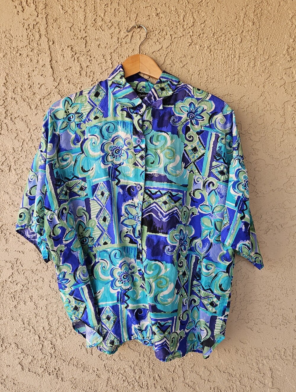 Options Melrose Silk Funky Print Top